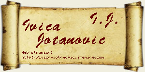 Ivica Jotanović vizit kartica